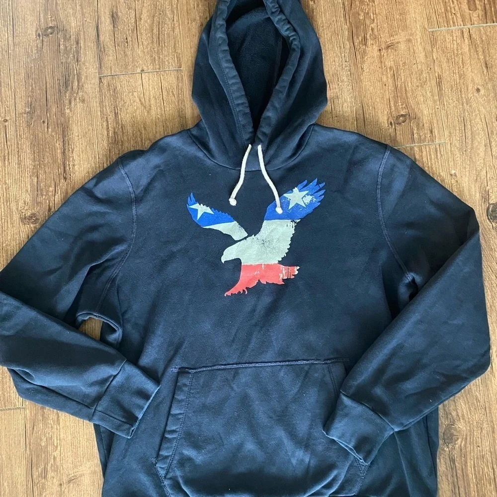 Men's Navy Graphic Hoodie